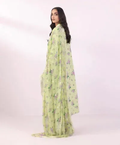 Sapphire Eid Collection Green Chiffon – view 2 – Poshaq
