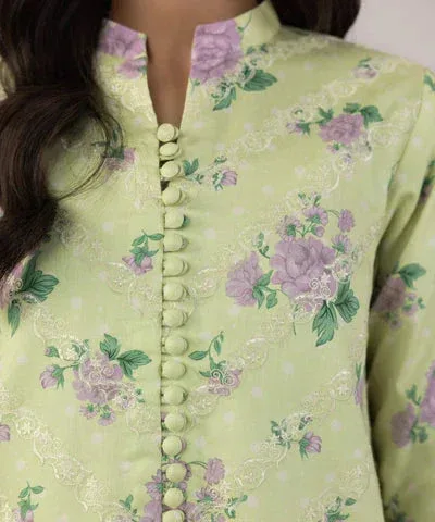 Sapphire Eid Collection Green Chiffon – view 3 – Poshaq