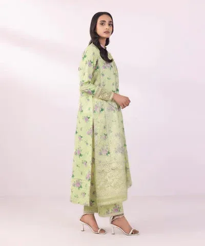 Sapphire Eid Collection Green Chiffon – view 4 – Poshaq