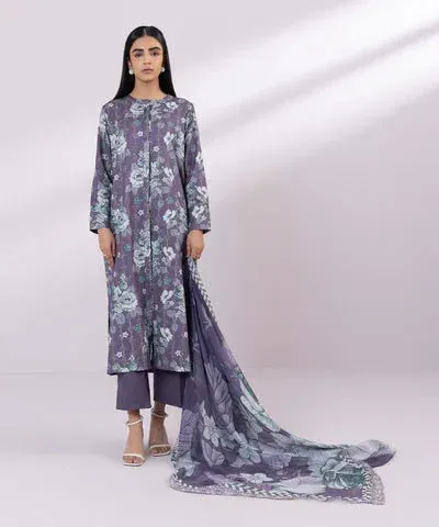 Sapphire Eid Collection Purple Jacquard – view 1 – Poshaq
