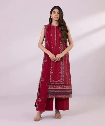 Sapphire Eid Collection Red Chiffon – view 1 – Poshaq