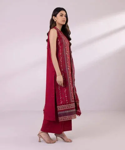 Sapphire Eid Collection Red Chiffon – view 4 – Poshaq