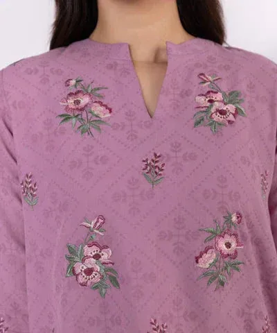 Sapphire Eid Collection Purple Jacquard – view 3 – Poshaq