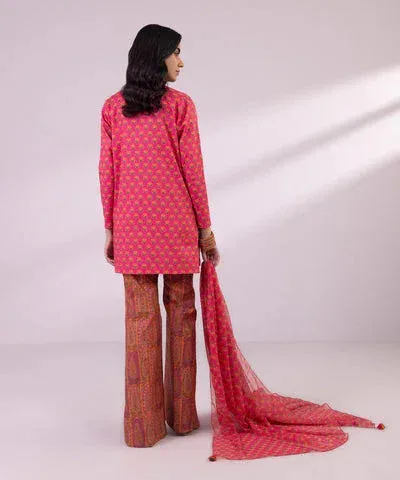 Sapphire Eid Collection Pink Chiffon – view 2 – Poshaq
