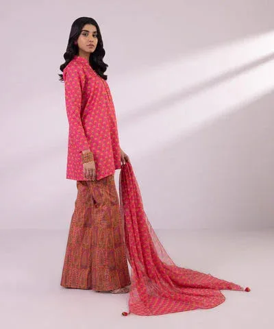 Sapphire Eid Collection Pink Chiffon – view 4 – Poshaq