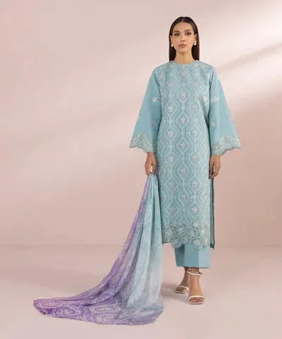 Sapphire Eid Collection Blue Cambric – view 1 – Poshaq