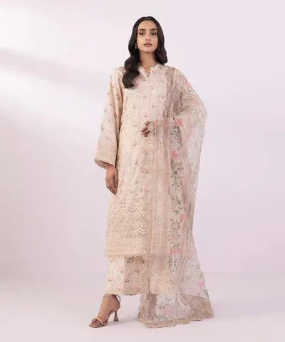 Sapphire Eid Collection Off White Organza – view 1 – Poshaq