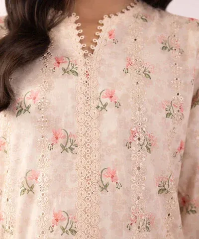 Sapphire Eid Collection Off White Organza – view 3 – Poshaq