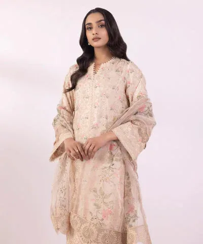 Sapphire Eid Collection Off White Organza – view 4 – Poshaq