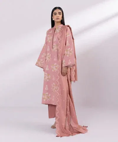 Sapphire Eid Collection Peach Jacquard – view 1 – Poshaq