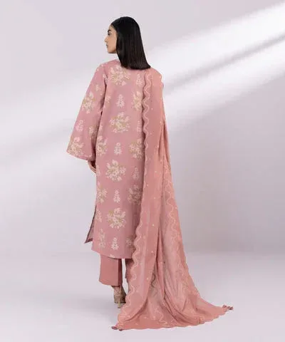 Sapphire Eid Collection Peach Jacquard – view 2 – Poshaq