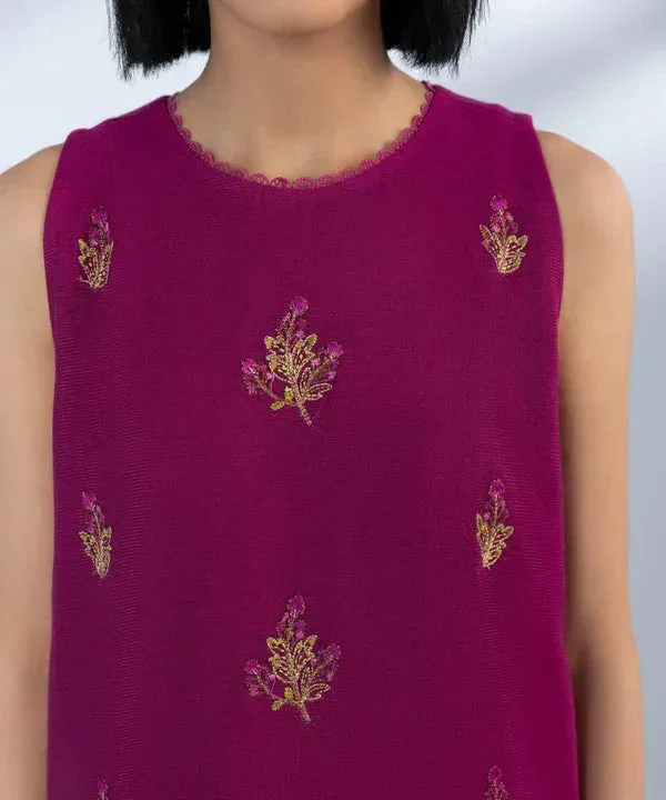 Sapphire Eid Collection Magenta Raw Silk – view 3 – Poshaq