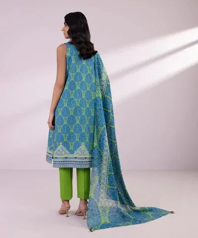 Sapphire Eid Collection Green Cambric – view 2 – Poshaq