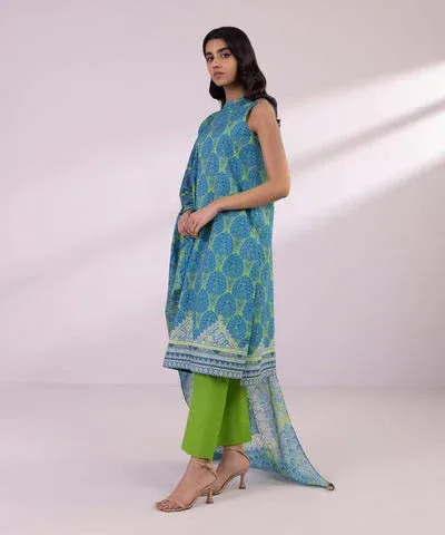 Sapphire Eid Collection Green Cambric – view 3 – Poshaq