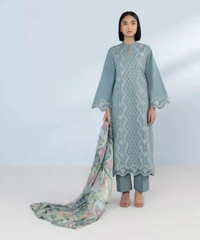 Sapphire Eid Collection Blue Cambric – view 1 – Poshaq