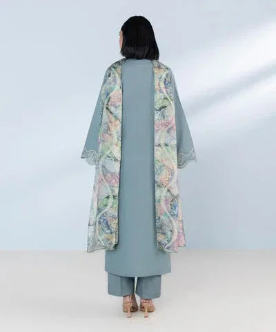Sapphire Eid Collection Blue Cambric – view 2 – Poshaq