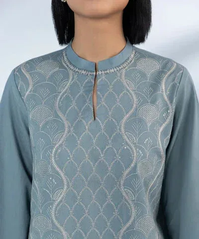 Sapphire Eid Collection Blue Cambric – view 3 – Poshaq