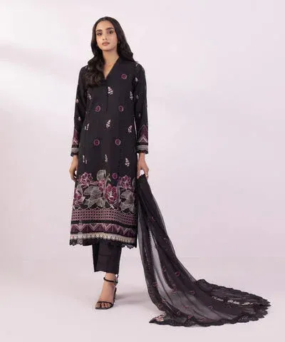 Sapphire Eid Collection Black Chiffon – view 1 – Poshaq