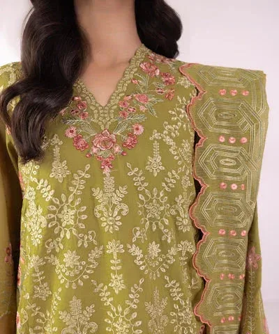 Sapphire Eid Collection Green Cambric – view 3 – Poshaq