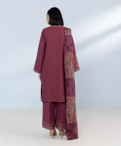 Sapphire Eid Collection Maroon Cambric – view 2 – Poshaq