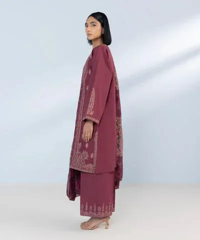 Sapphire Eid Collection Maroon Cambric – view 4 – Poshaq