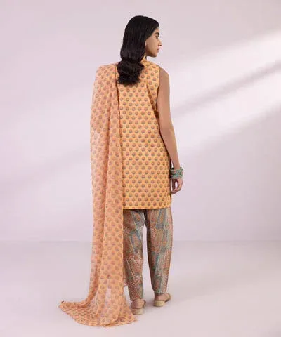 Sapphire Eid Collection Orange Chiffon – view 2 – Poshaq