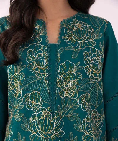 Sapphire Eid Collection Teal Chiffon – view 3 – Poshaq
