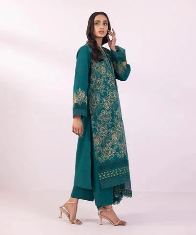 Sapphire Eid Collection Teal Chiffon – view 4 – Poshaq