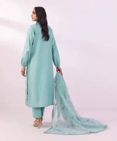 Sapphire Eid Collection Sky Blue Organza – view 2 – Poshaq
