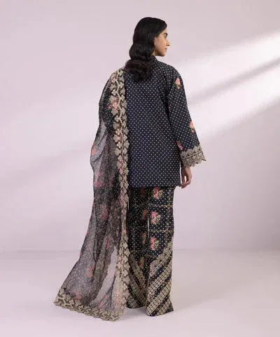 Sapphire Eid Collection Black Organza – view 2 – Poshaq