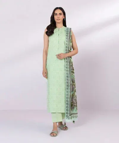 Sapphire Eid Collection Green Cambric – view 1 – Poshaq