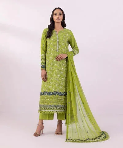 Sapphire Eid Collection Green Jacquard – view 1 – Poshaq
