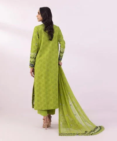 Sapphire Eid Collection Green Jacquard – view 2 – Poshaq