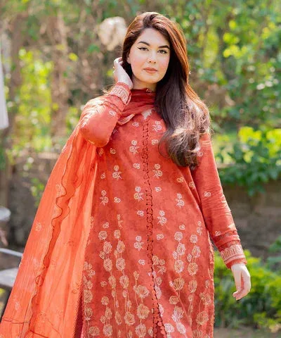 Sapphire Eid Collection Orange Jacquard – view 3 – Poshaq