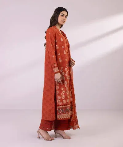 Sapphire Eid Collection Orange Jacquard – view 4 – Poshaq