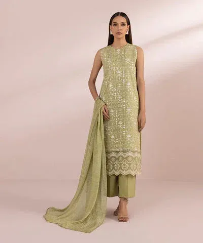 Sapphire Eid Collection Green Cambric – view 1 – Poshaq
