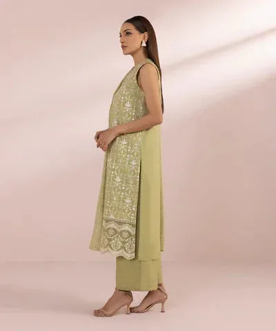 Sapphire Eid Collection Green Cambric – view 4 – Poshaq