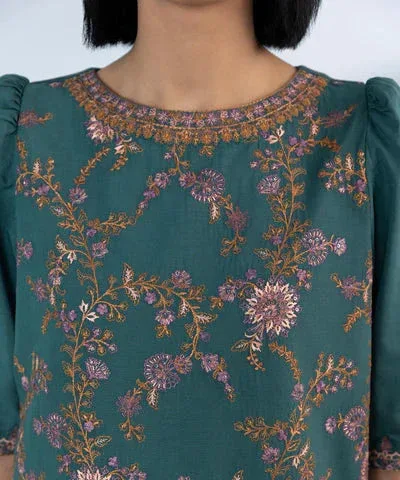 Sapphire Eid Collection Green Cambric – view 3 – Poshaq