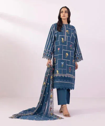 Sapphire Eid Collection Blue Chiffon – view 1 – Poshaq