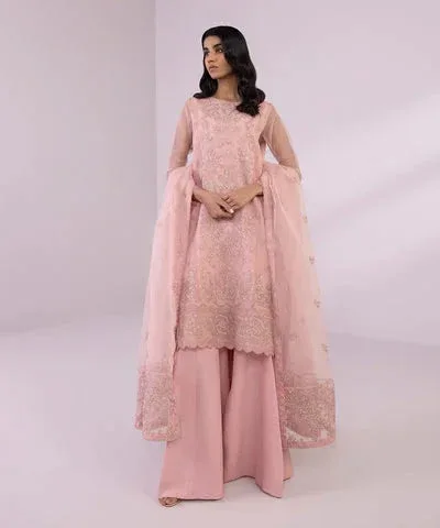 Sapphire Eid Collection Pink Raw Silk – view 1 – Poshaq