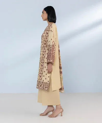 Sapphire Eid Collection Beige Cambric – view 4 – Poshaq