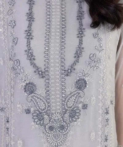 Sapphire Eid Collection Grey Raw Silk – view 3 – Poshaq