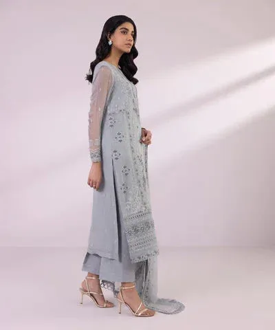 Sapphire Eid Collection Grey Raw Silk – view 4 – Poshaq