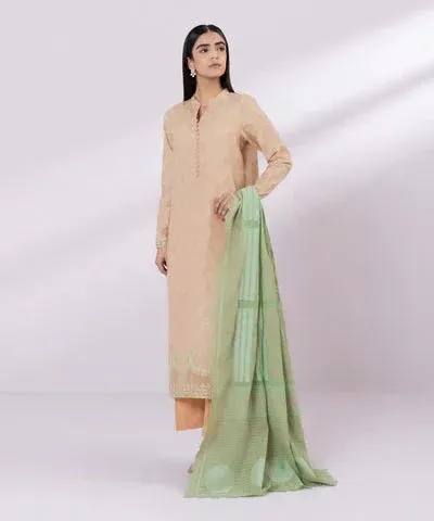 Sapphire Eid Collection Tea Pink Jacquard – view 1 – Poshaq