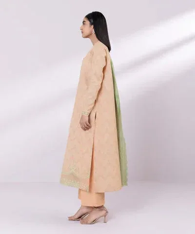 Sapphire Eid Collection Tea Pink Jacquard – view 4 – Poshaq