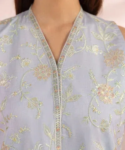 Sapphire Eid Collection Blue Chiffon – view 3 – Poshaq