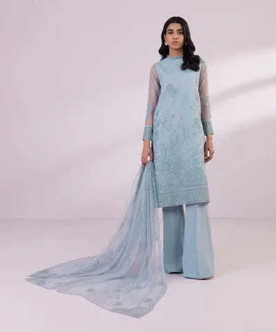 Sapphire Eid Collection Grey Raw Silk – view 1 – Poshaq
