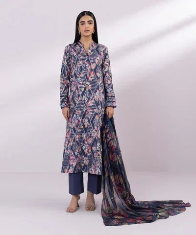 Sapphire Eid Collection Navy Blue Jacquard – view 1 – Poshaq