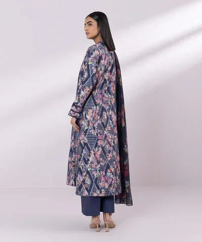 Sapphire Eid Collection Navy Blue Jacquard – view 2 – Poshaq