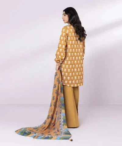 Sapphire Eid Collection Mustard Cambric – view 2 – Poshaq